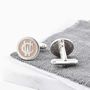 Rose Gold Plated Silver Entwined Monogram Cufflinks, thumbnail 2 of 5