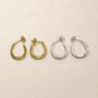 Lucky Horseshoe Hoop Earrings With Butterfly Clasp, thumbnail 4 of 7