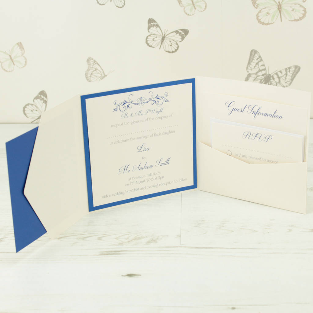 pocketfold wedding invitations