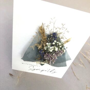 Sympathy Dried Flower Bouquet Card, 7 of 10