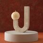 Handmade Travertine J Shaped Candle Holder, thumbnail 1 of 2