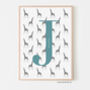 Personalised Giraffe Initial Print, thumbnail 5 of 12