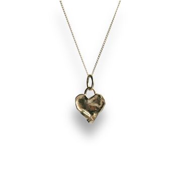 Molten Heart Pendant In 9ct Yellow Gold, 2 of 3