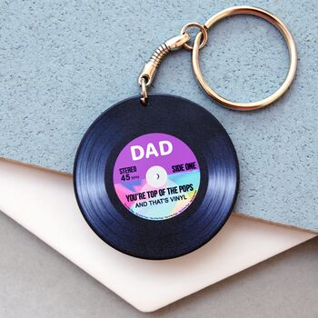 'Top Of The Pops' Vinyl Keyring Father's Day Gift, 2 of 2