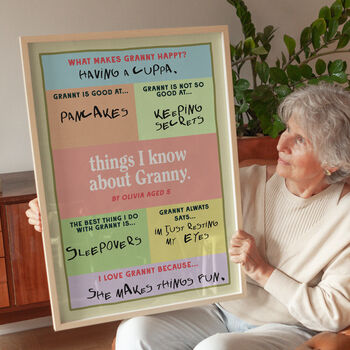 Personalised Things I Know About Granny Nana Print, 2 of 12