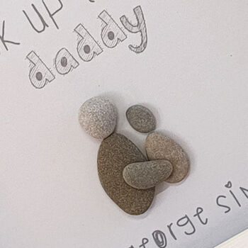 'How Tall' Personalised Pebble Art For Fathers Day, 3 of 3