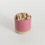 Limited Edition Fuchsia Match Striker Pot With Matches, thumbnail 2 of 6