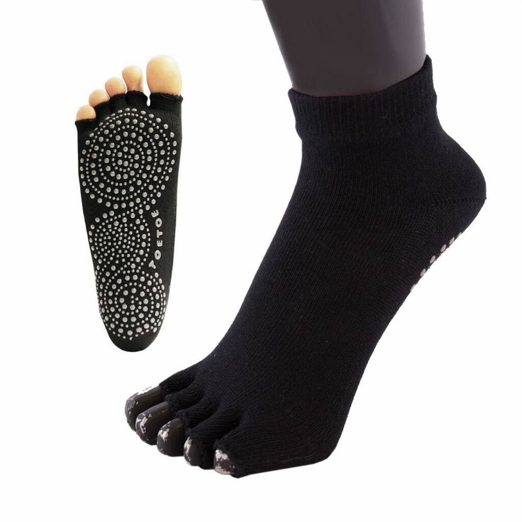 Yoga And Pilates Anti Slip Sole Trainer Open Toe Socks By TOETOE ...