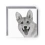Adorable Hand Drawn Corgi Dog Card, thumbnail 2 of 5