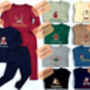 Christmas Personalised Reindeer Lounge Set Baby Toddler, thumbnail 4 of 8