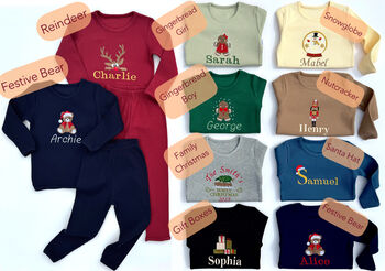 Christmas Personalised Reindeer Lounge Set Baby Toddler, 4 of 8
