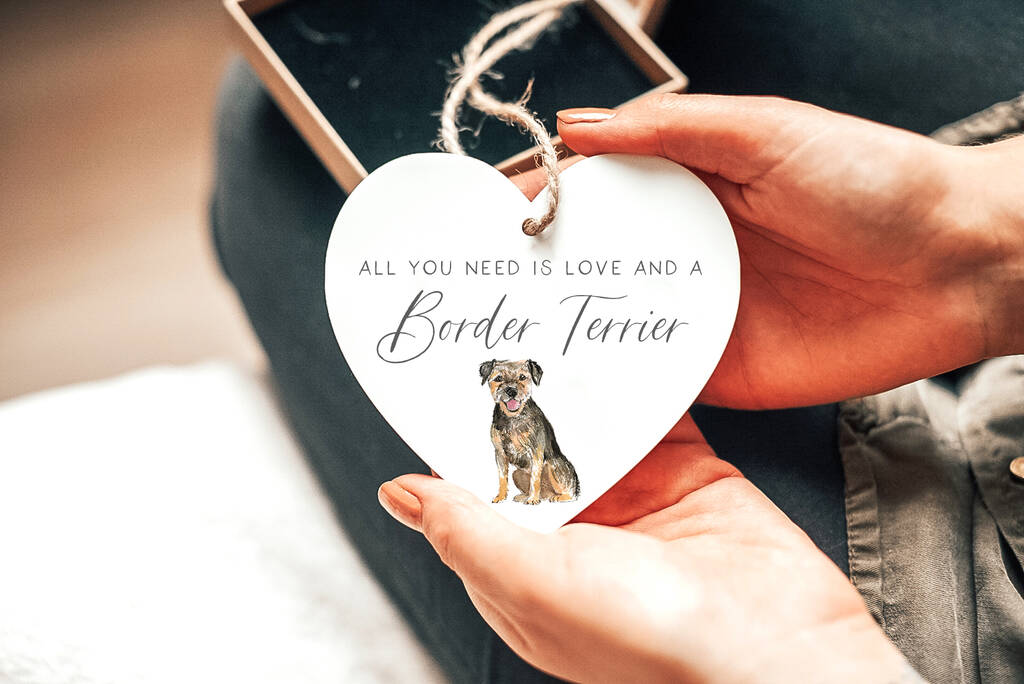 'Love And A Border Terrier' Dog Lover Gift