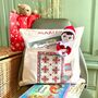 Personalised Christmas Elf Bedtime Reading Cushion, thumbnail 1 of 12