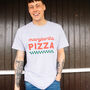 Margherita Pizza Men’s Slogan T Shirt, thumbnail 2 of 3