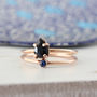 Clio 9ct Rose Gold Saphire Stack Ring, thumbnail 3 of 3