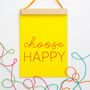 Choose Happy Banner Embroidery Kit, thumbnail 1 of 4