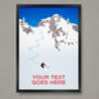 Personalised Powder Skier Art Print, thumbnail 1 of 7