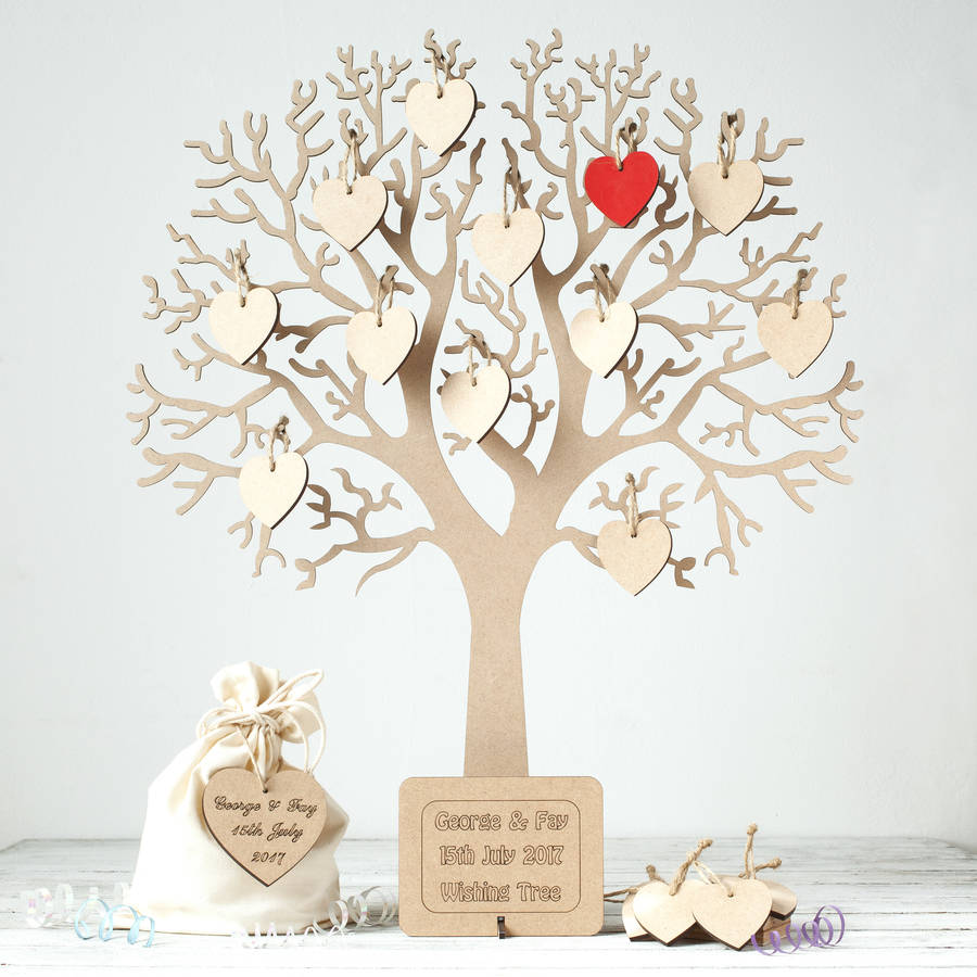 Wishing Tree Large Wooden Guest Book By Craft Heaven 