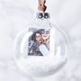 Personalised Photo Snow Globe Christmas Bauble, thumbnail 1 of 5