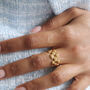 Non Tarnish Woven Chain Wide Ring, thumbnail 1 of 9