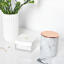 marble jar with copper lid by skandidesign | notonthehighstreet.com