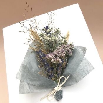 New Home Dried Flower Bouquet Card, 2 of 7