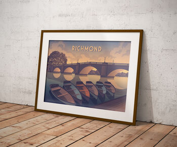 Richmond London Travel Poster Art Print, 5 of 8