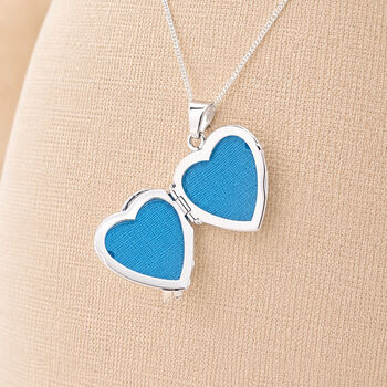 Personalised Sterling Silver Angel Wing Heart Photo Locket Necklace, 2 of 7