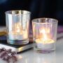 Set Of Two Iridescent Sun And Moon Glass Candle Holders, thumbnail 1 of 3