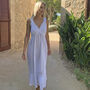 Women's White Cotton Sleeveless Nightdress Megan, thumbnail 1 of 2
