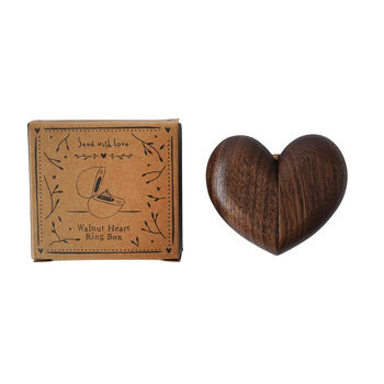 Send With Love Wooden Heart Ring Storage Box, 3 of 8