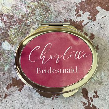 Personalised Oval Compact Mirror, 5 of 8