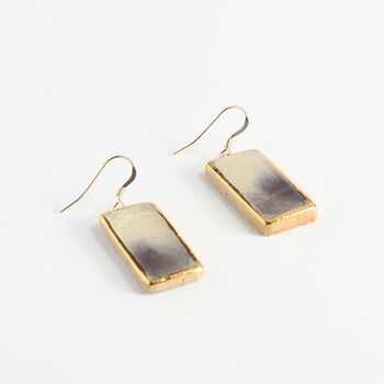 Ceramic, Glass And Gold Dusk Drop Earrings, 2 of 5