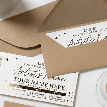 Personalised Concert Ticket Voucher, 8 of 9