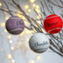 Personalised Tennis Ball Christmas Baubles, thumbnail 4 of 12