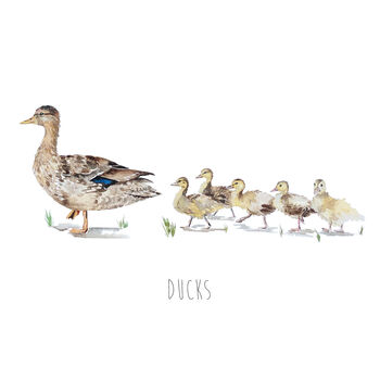 Personalised Ducks And Ducklings Art Print, 2 of 4