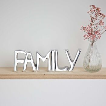 Free Standing Recycled Metal Family Sign, 3 of 9