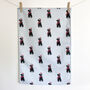 Black Labrador Christmas Tea Towel, thumbnail 2 of 3