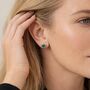 Sterling Silver May Emerald Birthstone Stud Earrings – 7mm, thumbnail 1 of 5