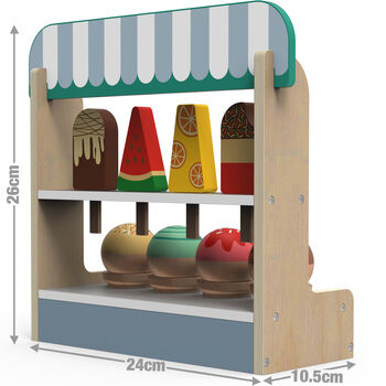 Wooden Ice Cream Play Shop With Accessories, 2 of 10