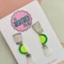 Tequila And Lime Resin Glitter Earrings / Funny Tequila Lover Gift / Mexico Vacation Jewellery, thumbnail 6 of 6