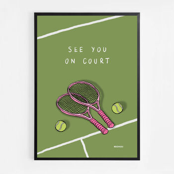 See You On Court Tennis Print, 7 of 9