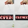 Double Sided Open Closed Tattoo Sign Clear Acrylic Banner, thumbnail 1 of 4