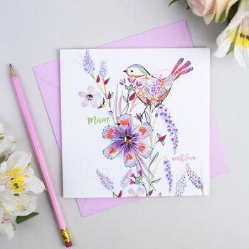 'Mum, Bold Flower' Card, 2 of 3