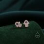 Sterling Silver Hamsa Hand Stud Earrings, thumbnail 2 of 11