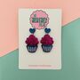 Cupcake Glitter Earrings *More Colours Available*, thumbnail 2 of 2