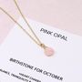 Pink Opal Gemstone Necklace, thumbnail 3 of 4