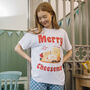 Merry Cheesemas Women's Christmas T Shirt, thumbnail 2 of 4