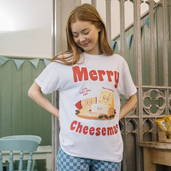 Merry Cheesemas Women's Christmas T Shirt, 2 of 4