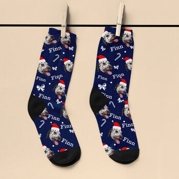 Personalised Christmas Pet Face Socks, 7 of 12